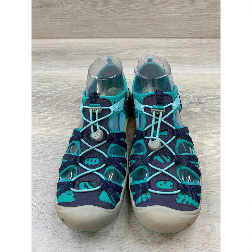 Keen Youth 6 Water Sandals Big Kids Blue Teal Bungee Lace Sport Trail Shoes